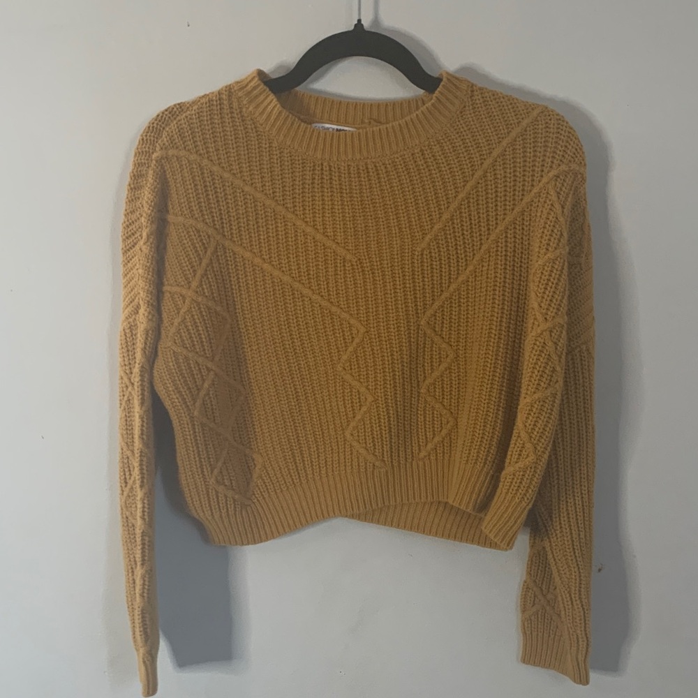 Fashion Nova Mustard Crew Neck Sweater